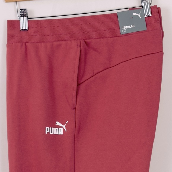 PUMA Essentials Pink Fleece Jogger Sweatpants Front Pockets Adjustable Waist 2XL - Picture 4 of 9